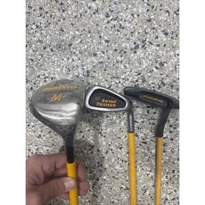 Momentus Golf 3 Club Set Weighted Swing Trainer 40oz Diver Iron Putter NEW & EUC
